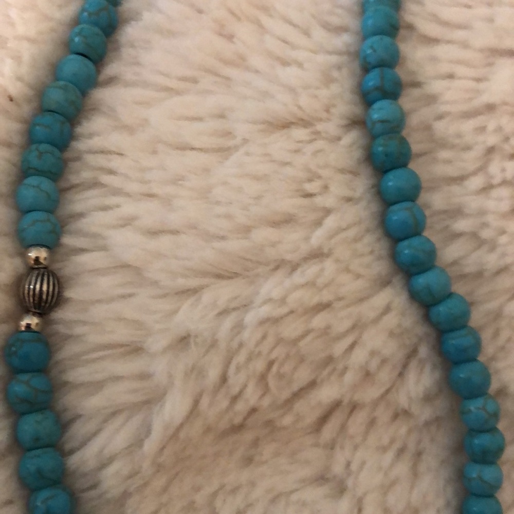 Paparazzi Faux Turquoise Necklace/Earrings/Ring Set - Picture 4 of 5